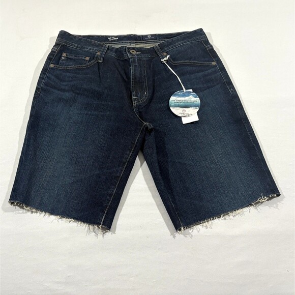 AG Adriano Goldschmied Mens The Griffin Jean Shorts Blue Denim 10" Sz 33 NWT - Picture 1 of 16